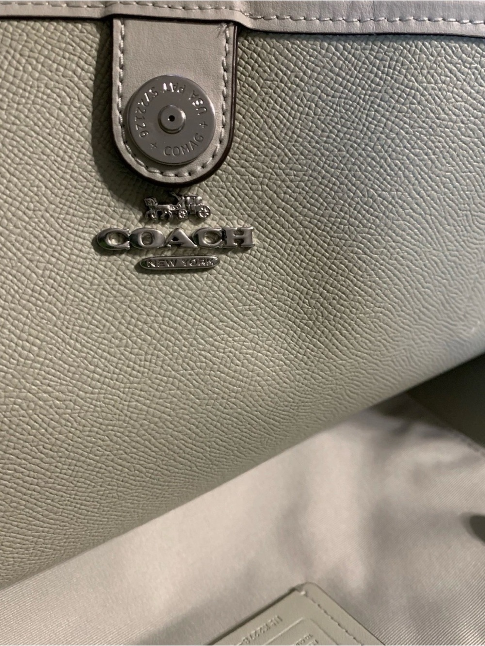 NWT COACH Signature Logo City Large Tote - Khaki Light Sage (WP184) - Picture 11 of 15